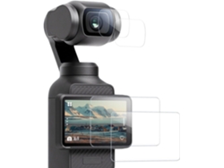 Protector De Pantalla Y Lente De Vidrio Templado Para Dji Osmo Pocket 3 (2 Unidades) Gertiz