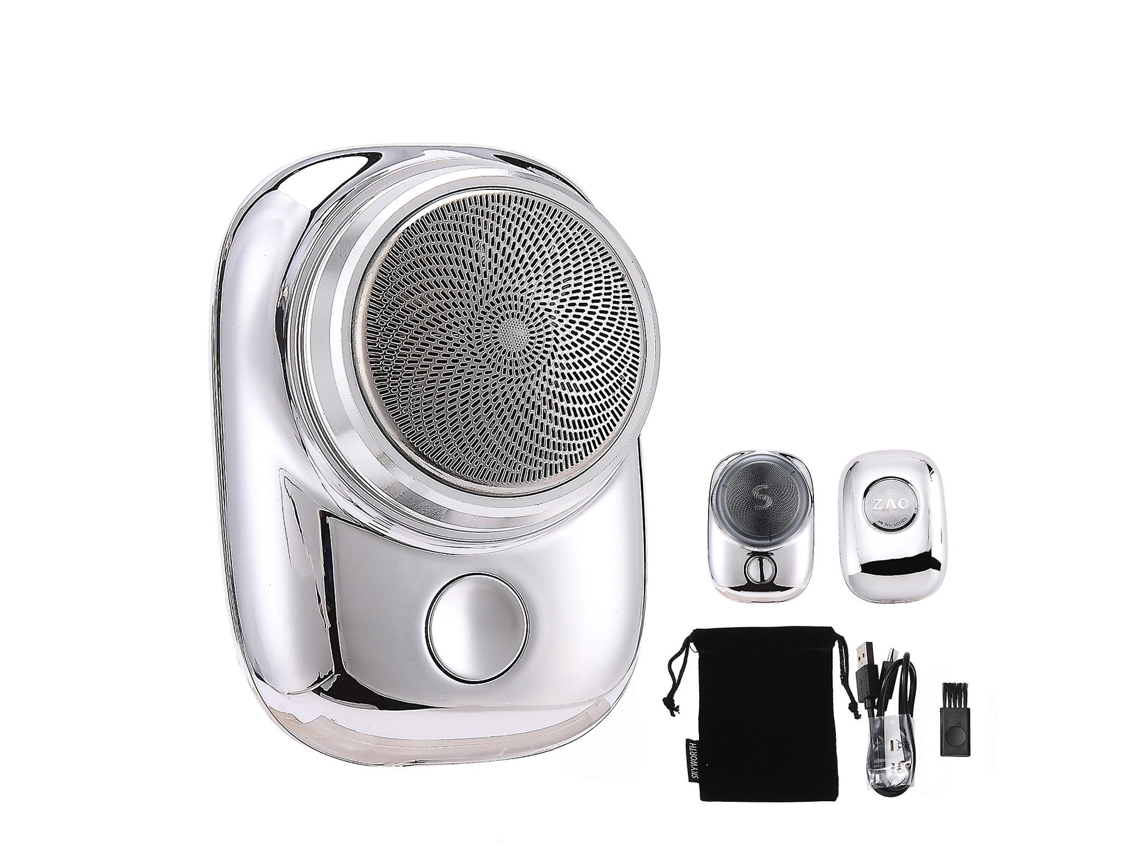 Rebe-afeitadora Eléctrica Portátil Para Hombres, Mini Afeitadora Con Carga Rápida Y Uso Húmedo/seco, Ideal Para Viajes Y Uso Diario Plata