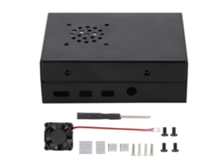Estuche de aluminio para Raspberry Pi 4b con disipación de calor, negro o plateado dorado claro