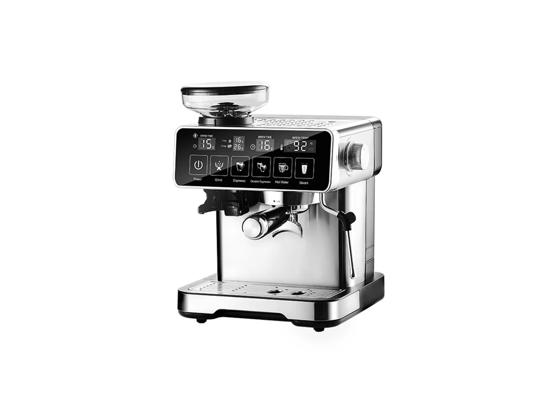 DEG Máquina De Café Espresso Acero Inoxidable 20bar Con Pid Preinfusión 2.0 Vaporizador 360° Depósito 1.5l Doble Café
