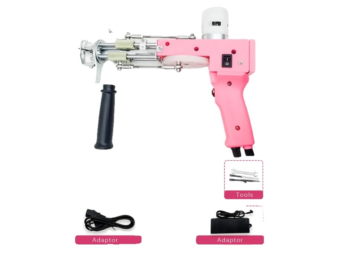 Pistola de tufting, diseño portátil, alta eficiencia, pistola de tufting 2 en 1