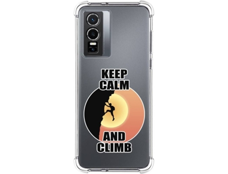 Carcasa para Vivo Y76 5G TUMUNDOSMARTPHONE Dibujos Antigolpes Hombre Escalada Multicolor