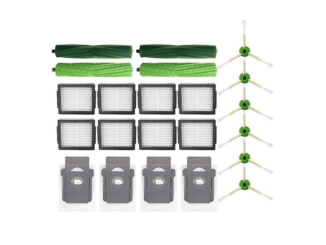 Se aplica a los filtros HEPA, cepillos laterales y bolsas para el polvo del robot Irobot Roomba I7 I7 E5 E6.
