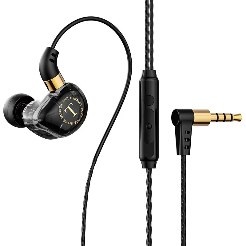 Auriculares Con Cable De Alta Fidelidad Con Sonido Envolvente (negro), Graves Potentes, Controlador Dinámico Y Micrófono.