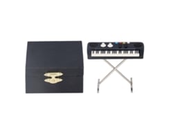 Modelo Miniatura Órgão Eletrônico Resina Natural 7cm Decoração Musical Brinquedo