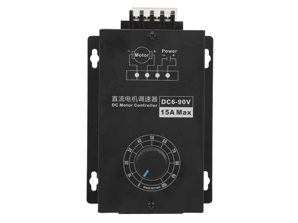 Controlador De Velocidad Para Motor De Cc Con Escobillas De 6v-90v 15a Con Potenciómetro Ajustable