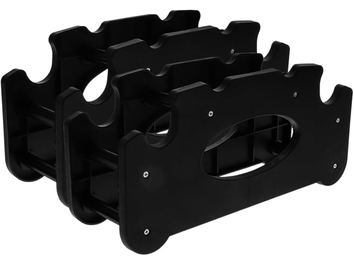 Juego De 2 Soportes Negros Para Mancuernas Pesadas