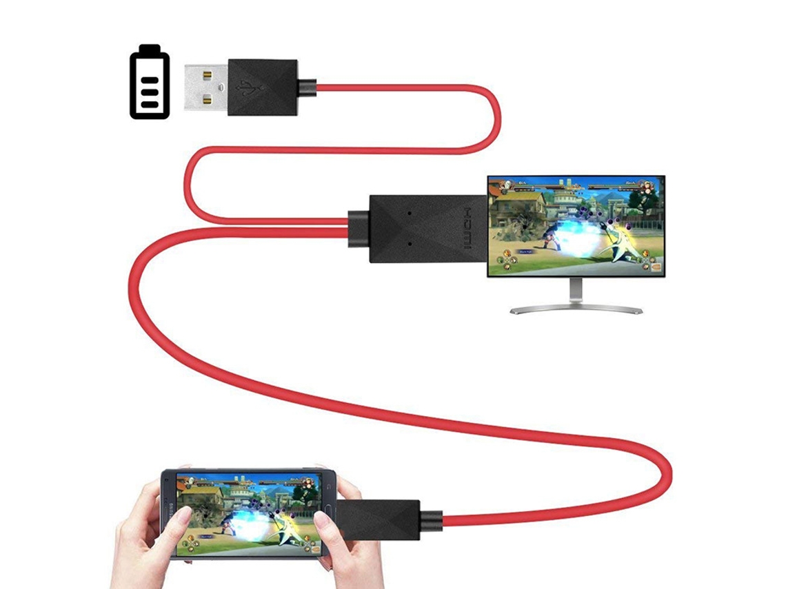 Adaptador Hdmi (micro Usb Hdmi - Hdmi), Adaptador Hdmi, Cable De Conexión Para Teléfono Móvil/tv.