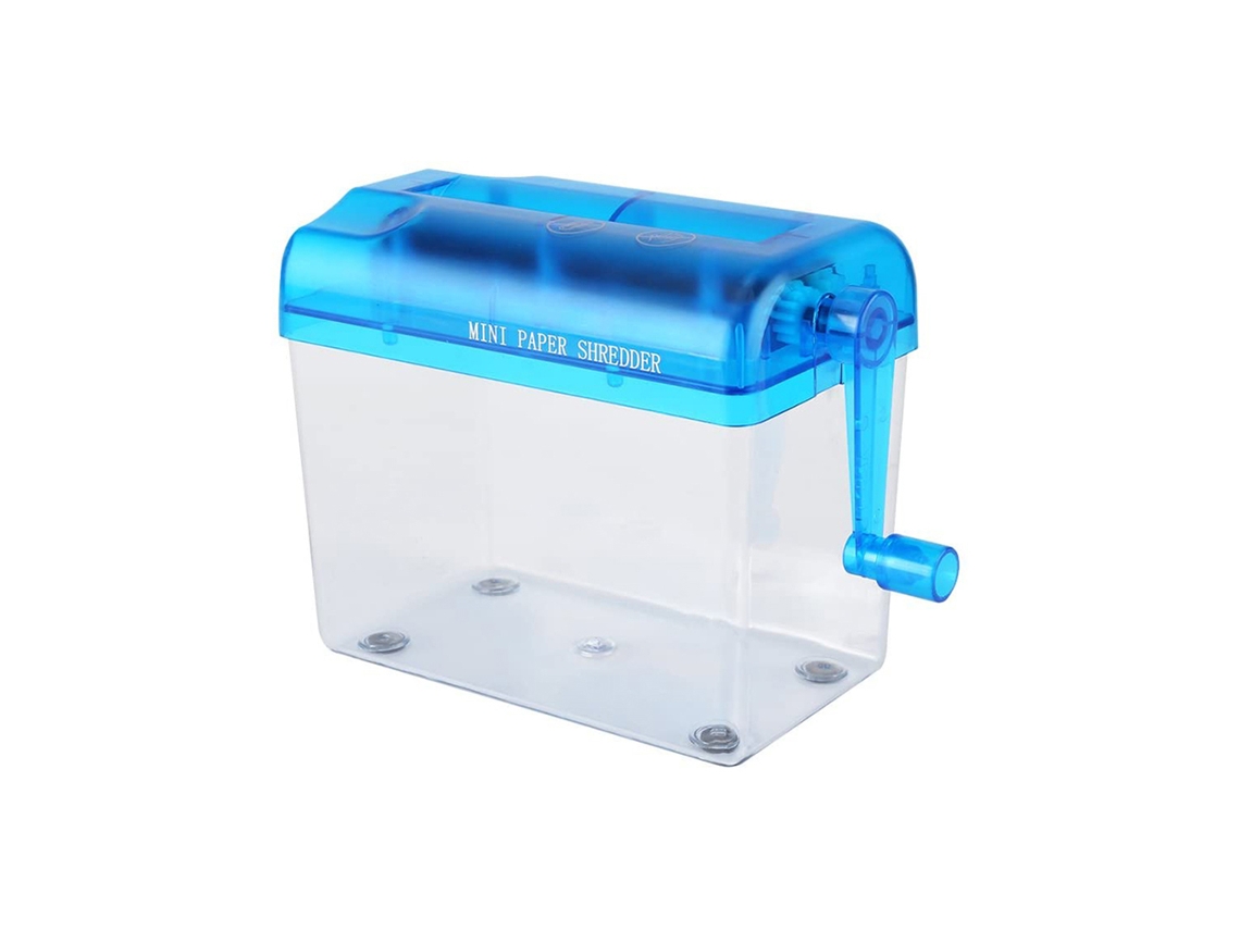 Mini trituradora portátil para documentos, hogar y oficina.