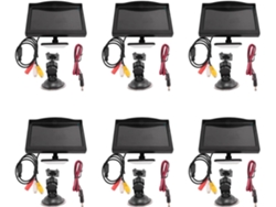 6 Monitores, Uno De 5 Pulgadas, 800 X 480, Pantalla Lcd Tft Hd Con Soporte Doble Para Cámara De Visión Trasera De Coche.