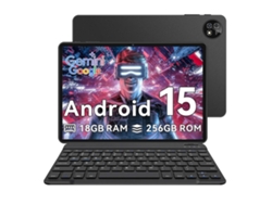 Tablet Vanwin K30 Android 15 Teclado Bluetooth Capa Em Pele 6 Gb De Ram 12 Gb (memória Expandida) 256 Rom - Versão Wifi - Preto