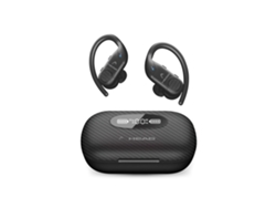 Auriculares inalámbricos HEAD Flex Hooks, Autonomía 8+32 h, Botón control, Llamadas, Asistentes voz, IPX7, Negro