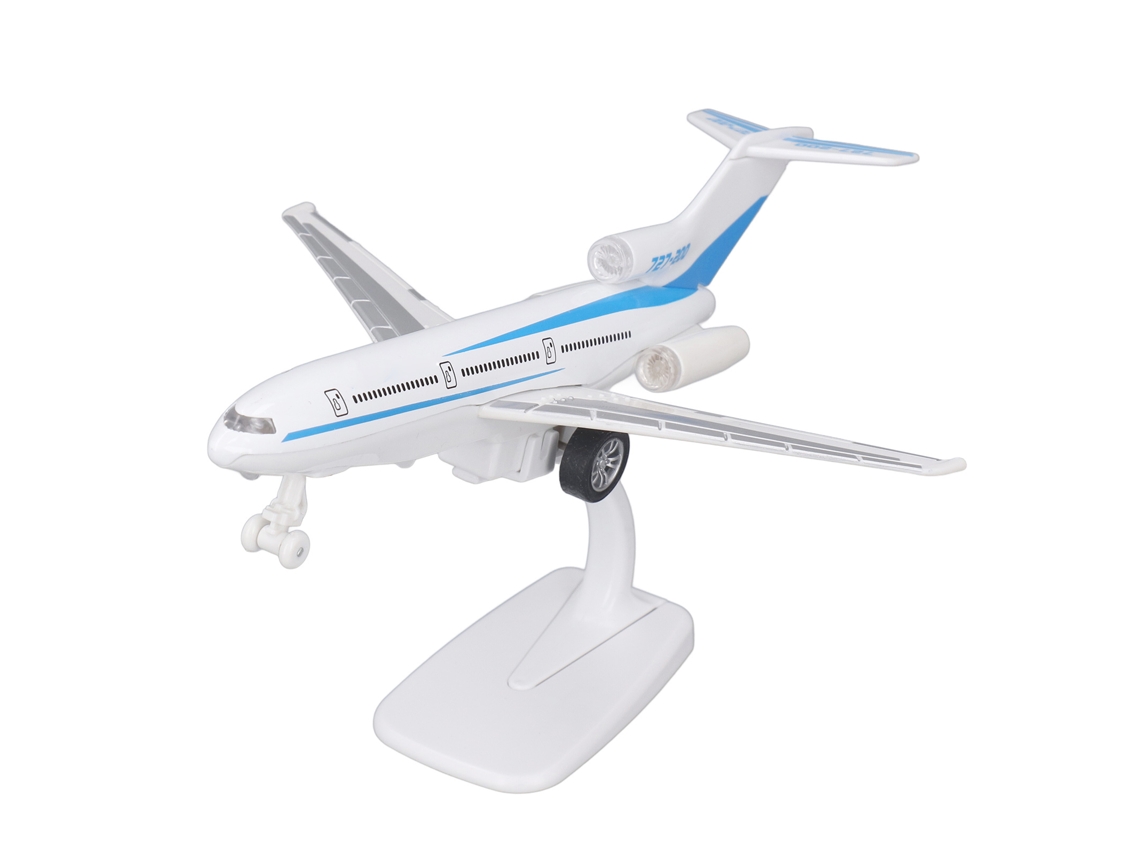 Maqueta De Avión De Aleación De 22 Cm Con Luz Y Sonido, Decoración Aeronáutica Azul.