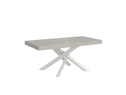 Mesa extensible Volantis Cashmere 200/460x90 cm con patas blancas Itamoby