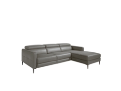 Chaiselongue en Piel ANGEL CERDA  (258 x 173 x 75/95 cm - Piel - Gris)