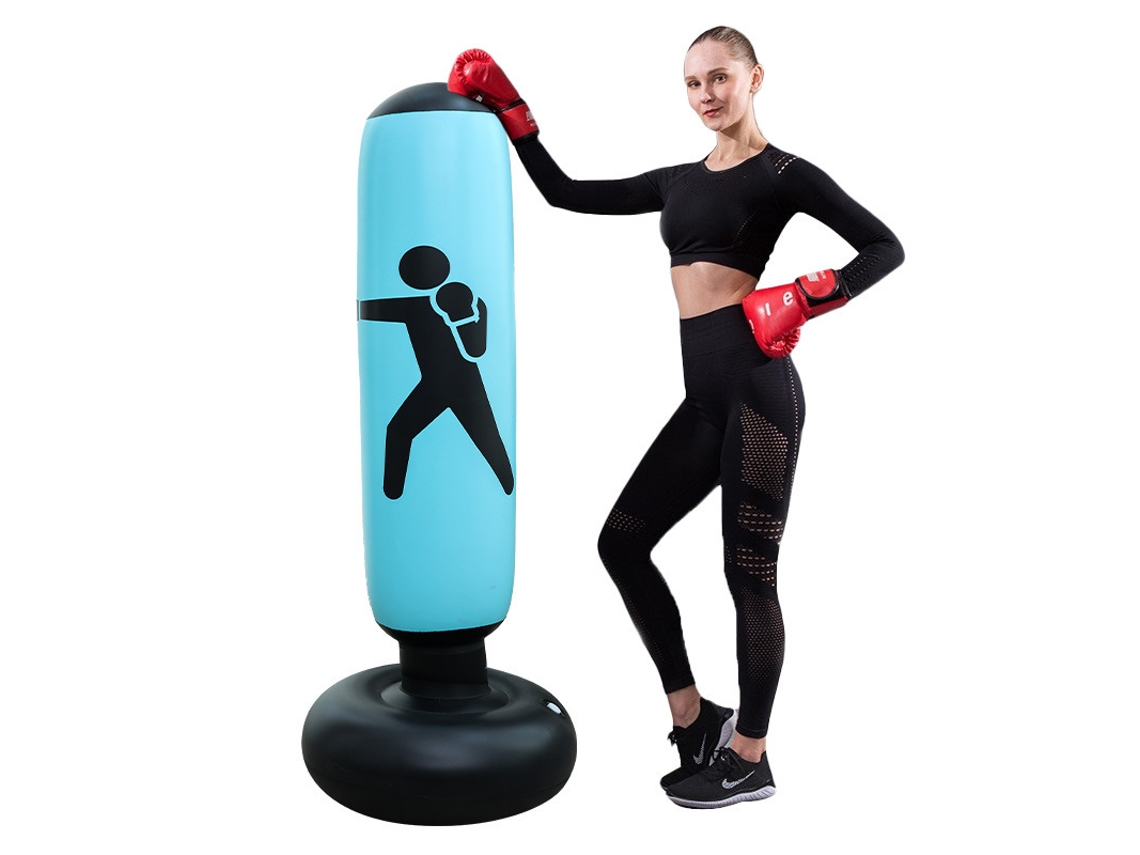 Saco de Boxeo Inflable Vertical de PVC para Entrenamiento CUICH (azul)