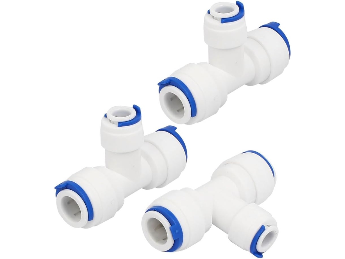 Conector Rápido De Tubería En Forma De T De 3 Vías De 3/8" X 1/4" De Piezas Para Sistema De Agua...