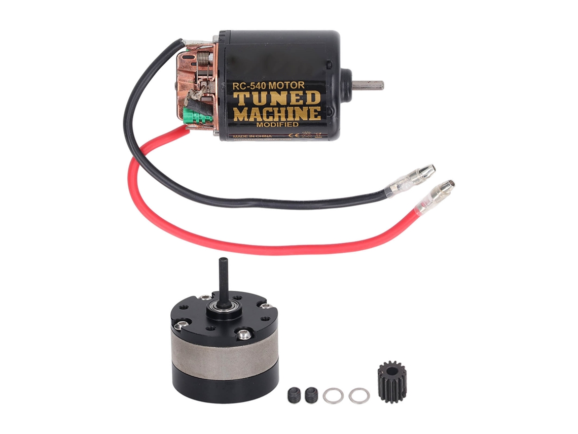 Kit Motor Redutor Para Carro Rc 540 De Escova Externa Com Caixa De Engrenagem Planetária 1/3 E Engrenagens 15t 21t