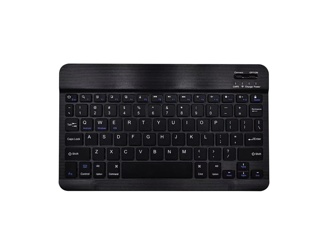 Teclado inalámbrico Bluetooth Yuysan de 10 pulgadas, color negro (inglés-portugués)