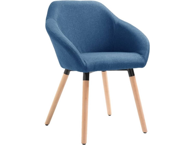 Silla de Comedor VIDAXL 283453 Tejido Azul | Worten.es