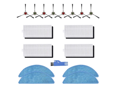 Conjunto de peças de reposição de pano de escova de filtro para yeedi k650 (17 peças)