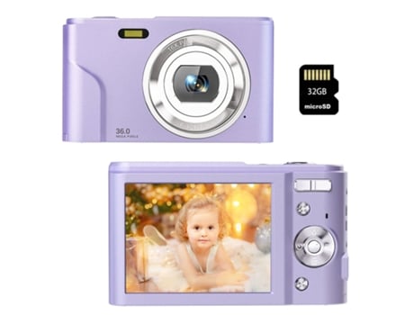Cámara fotos digital infantil compacta LKC DC311AF Nivel de entrada Regalo de cámara para estudiantes niños 48MP HD resolución Pantalla de 2,4 pulg...