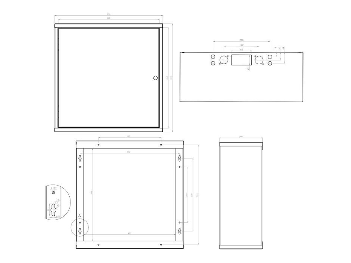 Caja Universal No Especificado 500x500x200 Mm Acero Lacado Color Blanco Stalflex