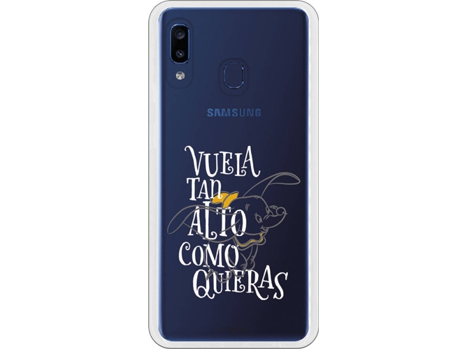 Carcasa Samsung Galaxy A20e DISNEY Dumbo Vuela Gris