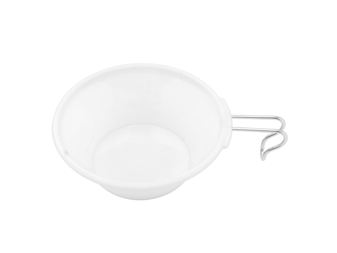 Taza Bowl Portátil Para Mochileros 250ml Protección Contra Caídas Para Camping Senderismo Vajilla Cocina Blanca