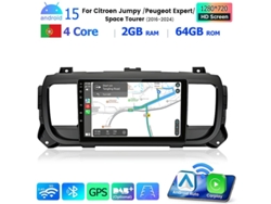 Gps Rádio Android Automóvel Para Citroën Jumpypeugeot Expert 2016 2024 Android 15 Tela Dividida 64gb Bt 4 Núcleos