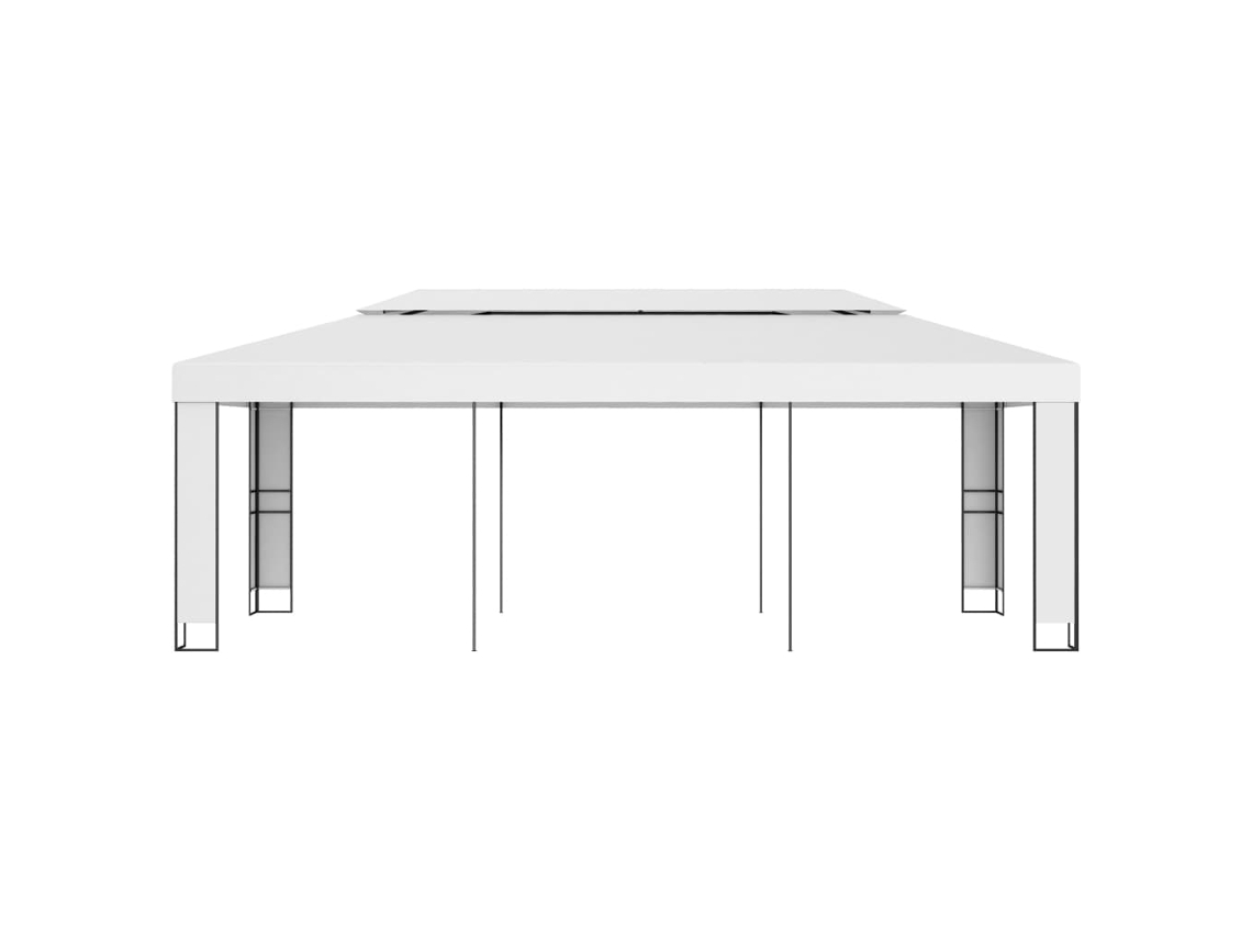 Gazebo con techo doble 3x6 m blanco Wsd456019 Lovely Home