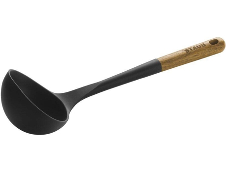 Cuchara de Sopa STAUB (Negro - Silicona, Madera - 31 cm)
