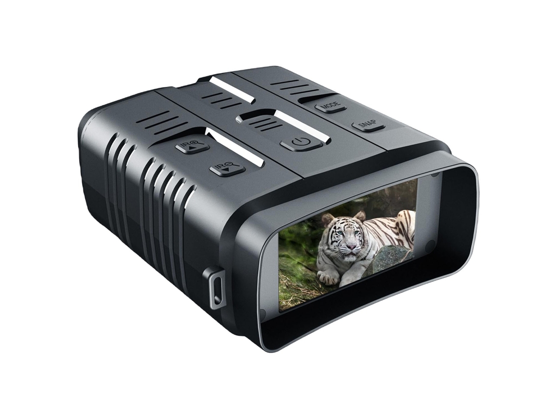 Gafas de visión nocturna Binoculares de visión nocturna 4k Binoculares de pantalla grande de 3 '' Admite WiFi, puede guardar fotos y videos (negro) CHRONUS