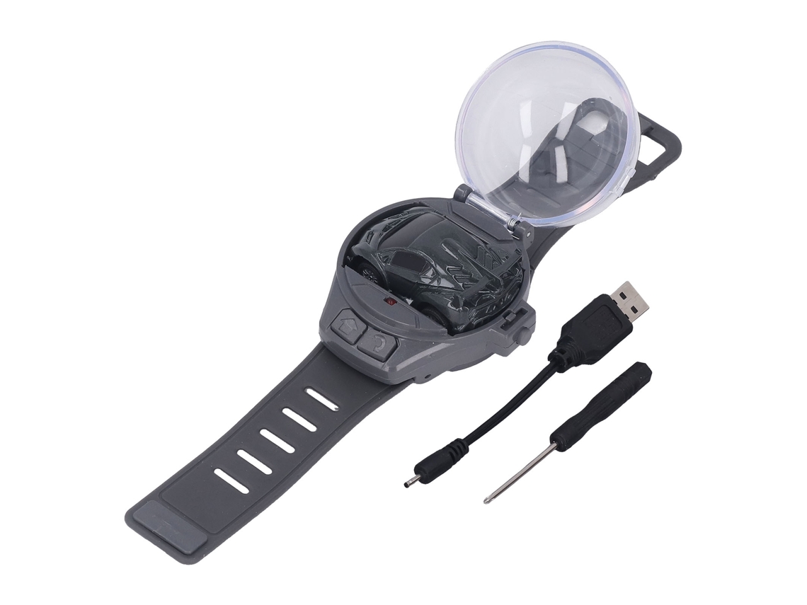 Mini Coche De Juguete Con Control Remoto De 2,4 Ghz Y 30 M, Recargable, Con Pulsera De Silicona, Para Niños De 3 Años En Adelante (gris).