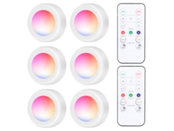 2026-luz Led Puck Para Gabinetes Con Control Remoto 16rgb, Función De Temporizador, Luz Nocturna Para Cocina Baño Armario Fiesta