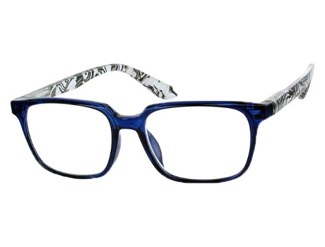 Monturas de Gafas ORTOPRIME Gafas Cerca Montura Cuadrada Lente Amplio Piel Sintética Azul