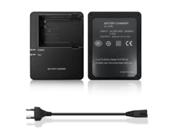Carregador De Bateria Lc-e8c Para Baterias Lp-e6/lp-e6n Para Câmeras Canon Eos/550d/600d/650d/700d Ohpa Preto