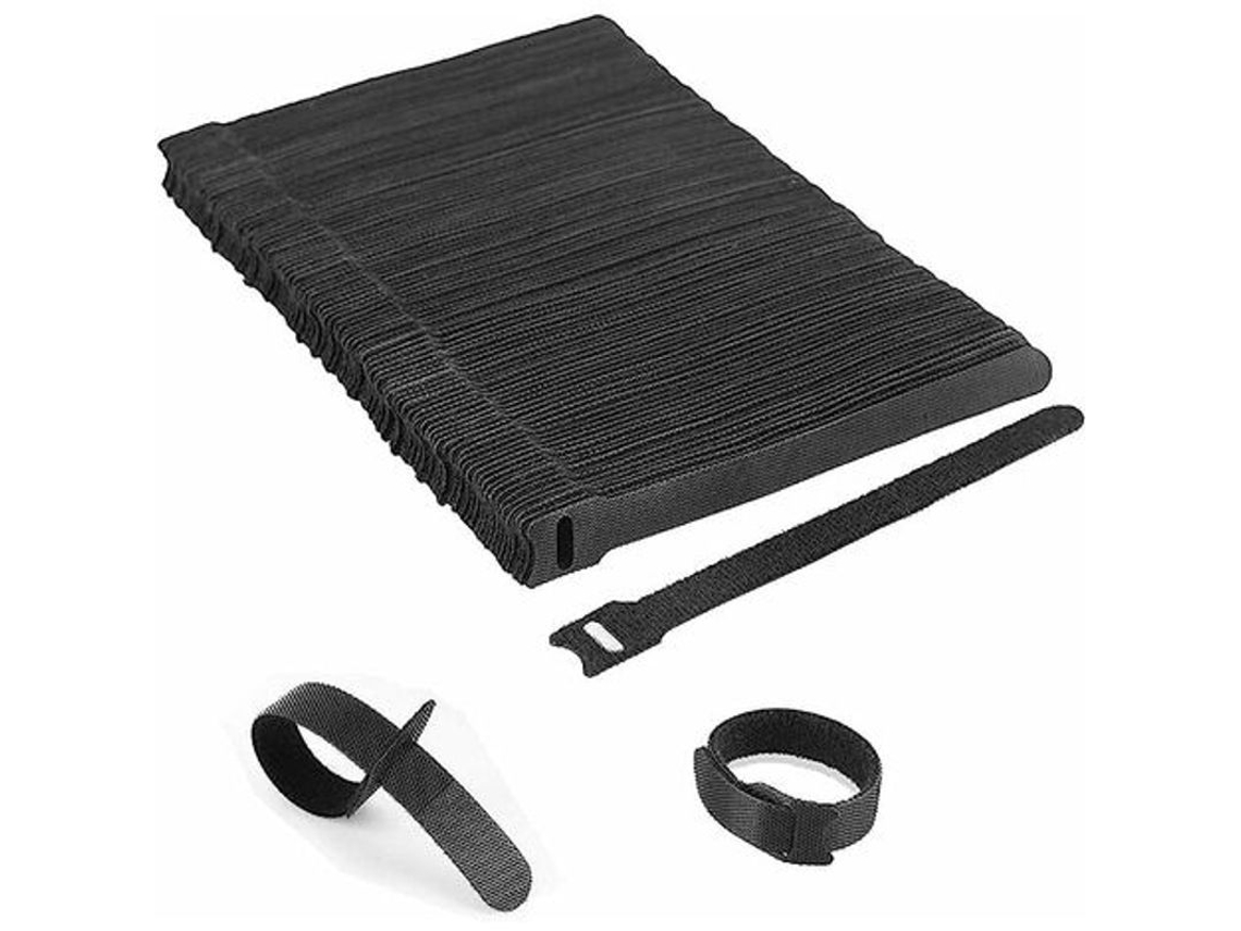Bridas De Cable Negras Ajustables, Reutilizables Y Con Capacidad De Autoaprendizaje (100 Unidades De 150 X 12 Mm)