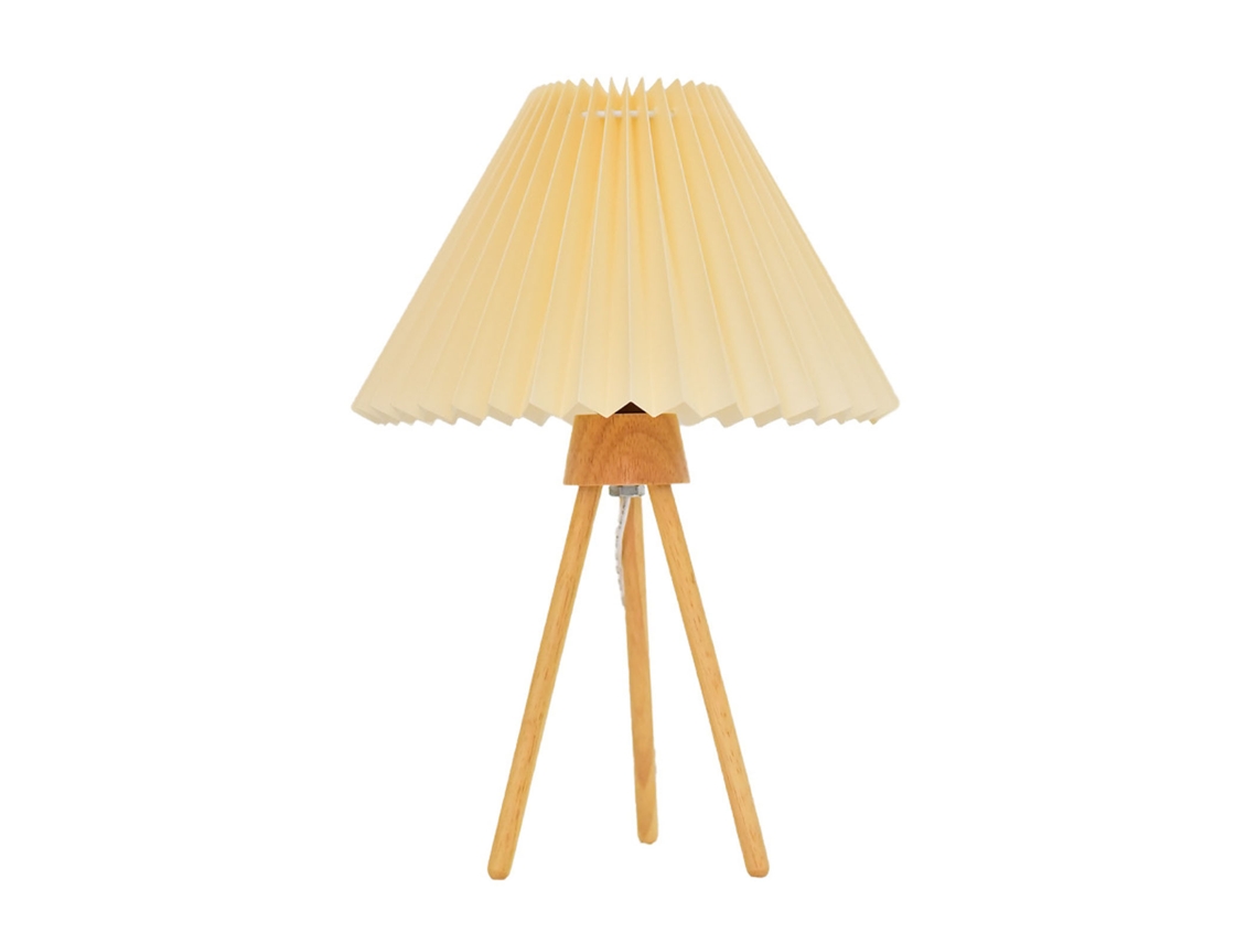 Lámpara De Mesa Plisada Retro Versátil, Lámpara De Lectura Para Mesita De Noche, Luz Nocturna