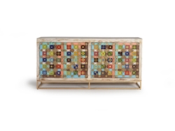 Mueble Multicolor con Detalles en Bronce 90X180X40 GINER Y COLOMER