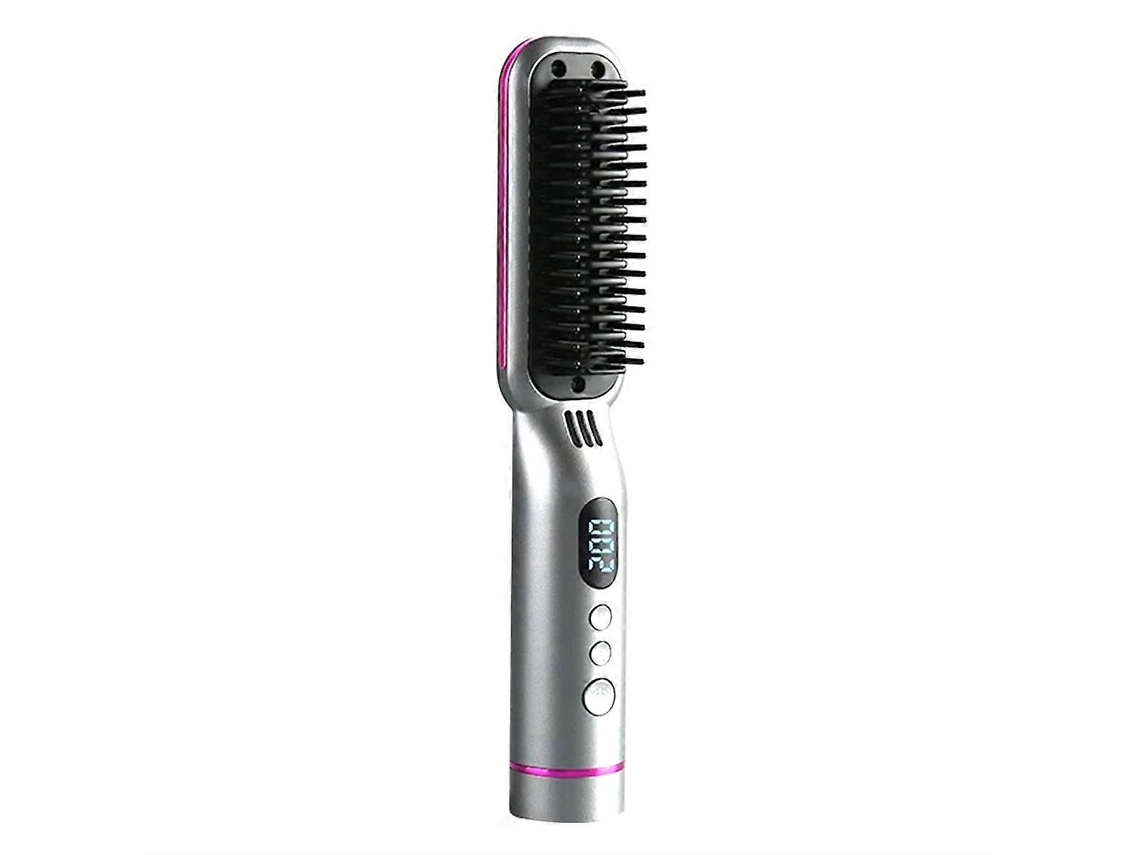 Plancha de pelo inalámbrica con peine para cabello húmedo y seco, con control de temperatura anticalor para el cuidado y peinado del cabello. Tienda Jinyubo.