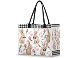 Bolso grande Tropicallife con estampado de conejito de Pascua (42x17x33 cm)