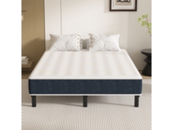 Combinación Cama Y Colchón 140 X 200 Cm, Colchón De Espuma + Estructura De Cama De Hierro, Incluye 9 Patas, Grosor Del Colchón 15 Cm.