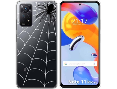 Carcasa Xiaomi Redmi Note 11 Pro TUMUNDOSMARTPHONE Dibujos Transparente Araña Multicolor