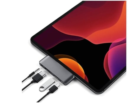 Adaptador Hub Pro Tipo C Móvil con Carga USB-C Pd 4K Hdmi Usb 3.0 y Conector para Auriculares de 3,5 Mm Compatible con Ipad Pro 2020 Microsoft Surf...