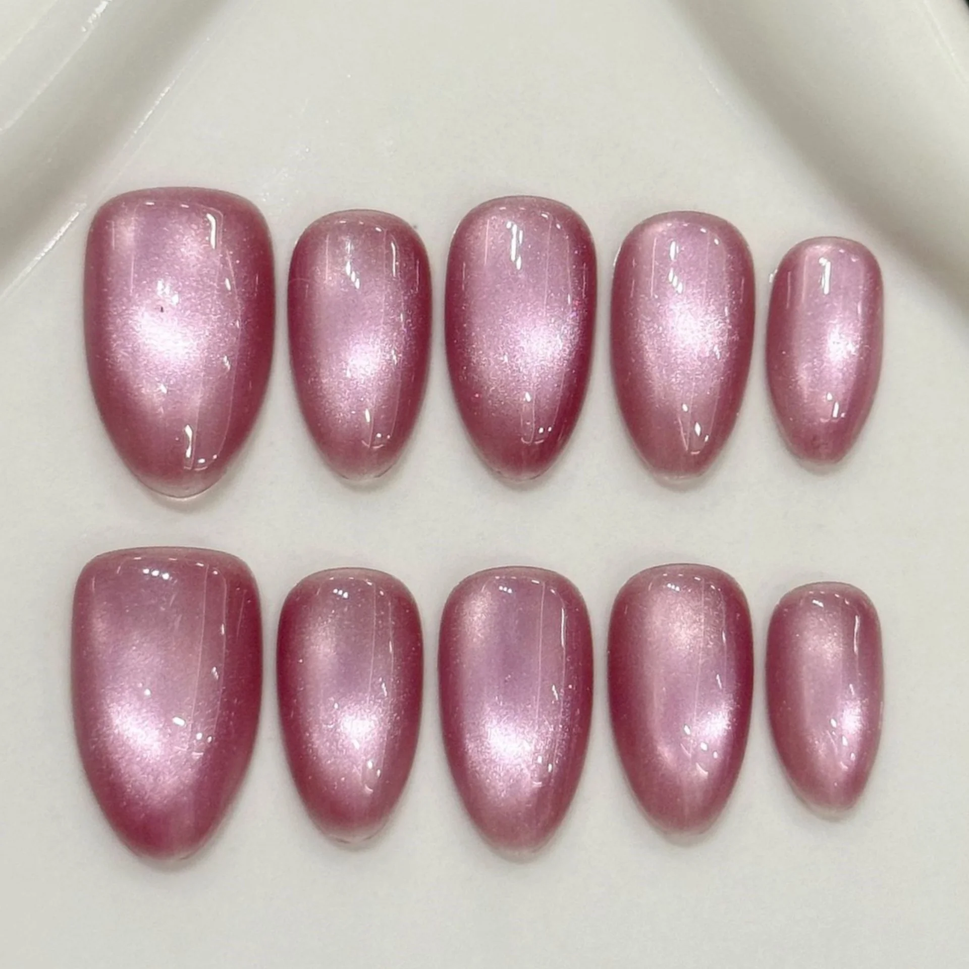 (2989-xs) Paquete De 10 Pegatinas Para Uñas Hechas A Mano, Tipo Prensa, Material Acrílico.