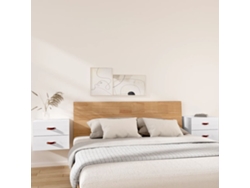 Mesitas de Noche de Pared 2 Pzs 50X36X40 Cm Blanco