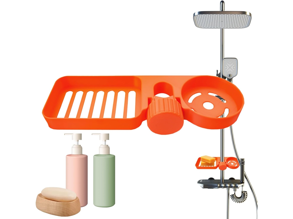 Estante Ducha Impermeable Cesta Estable Ahorra Espacio Taladrar Acondicionador Jabón Toalla Champú Hogar – |