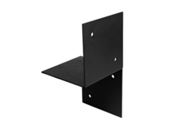 Soporte de pared para pérgola WOVAR con revestimiento negro para vigas de 15 x 15 cm