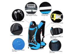 Mochila De Ciclismo Ultraligera E Impermeable De 12 Litros Para Ciclismo, Montañismo Y Actividades Al Aire Libre Con Bolsa De Hidratación.